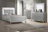 New Classic 02-9698S-34C New Classic 02-9698S-34C Valentino - Queen 4 Piece Bedroom Set (Bed, Dresser, Mirror, Chest) - Silver