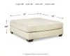 Ashley Furniture 1960408 Rawcliffe - Oversized Accent Ottoman - Parchment