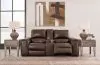 Ashley Furniture U2550218 Alessandro - PWR REC Loveseat/Con/Adj HDRST - Walnut