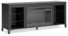 Ashley Furniture W2721-168 Cayberry - TV Stand With Fireplace - Black