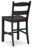 Ashley Furniture D546-724 Valebeck - Barstool (Set of 2) - Black / Brown