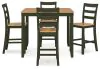 Ashley Furniture D401-223 Ashley Furniture D401-223 Gesthaven - Dining Room Counter Table Set (Set of 5) - Natural / Green