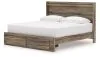 Ashley Furniture PCB2005B7 Ashley Furniture PCB2005B7 Elbrim - King Panel Storage Bed - Brown