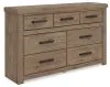 Ashley Furniture PCB2844-31 Oliandon - Seven Drawer Dresser - Light Brown