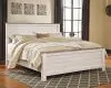 Ashley Furniture B267B28 Willowton - California King Panel Bed - Whitewash