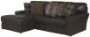 Jackson Furniture Industries 4378/42/75-09 Jackson Furniture Industries 4378/42/75-09 Denali - 2 Piece Italian Leather Match Sofa Chaise With Left Side Facing Chaise - Chocolate