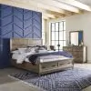 Liberty Furniture 384-BR-KSBDM Ridgecrest - 3 Piece Bedroom Set (King Storage Bed, Dresser & Mirror) - Cobblestone