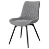CoasterEssence 193312 Diggs - Upholstered Swivel Dining Side Chair (Set of 2) - Gray