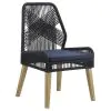 CoasterElevations 110034 Nakia - Woven Rope Dining Side Chairs (Set of 2) - Dark Navy
