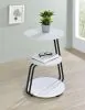 Coaster Fine Furniture 930071 Hilly - 3-Tier Round Accent Side Table - White And Black