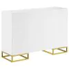 CoasterEssence 959594 Elsa - 2 Door Wood Storage Accent Cabinet - White And Gold
