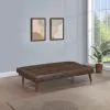 Coaster Fine Furniture 360237 Jenson - Upholstered Tufted Convertible Sofa Bed - Dark Coffee