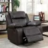 Furniture of America CM6568-CH Pondera - Recliner - Dark Brown