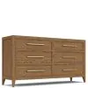 Riverside Furniture 51860 Halbrooke - Six Drawer Dresser - Light Brown
