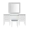 Liberty Furniture 781-BR-VN Reflections - 3 Piece Vanity Set - Pearl White & Rhinestone