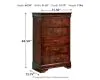 Ashley Furniture B376-46 Alisdair - Chest - Reddish Brown