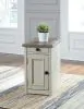 Ashley Furniture T637-7 Bolanburg - Chair Side End Table - Door - White / Brown / Beige