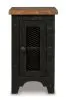 Ashley Furniture T468-7 Valebeck - Chair Side End Table - Black / Brown