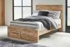 Ashley Furniture B1050B38 Hyanna - Full Panel Bed With Storage Footboard - Tan