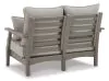 Ashley Furniture P802/835/820/701 Visola - 4 Pc. - Outdoor Loveseat, 2 Lounge Chairs And Coffee Table - Gray