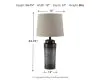 Ashley Furniture L204064 Norbert - Metal Table Lamp (Set of 2) - Gray
