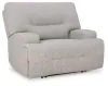 Ashley Furniture 9360582 Acklen Place - Wide Seat Power Recliner - Pewter