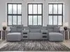 Ashley Furniture 65906S15 Ashley Furniture 65906S15 Modmax II - 5-Piece Power Reclining Sectional With Double Chaise And 2 Audio Consoles - Salt And Pepper