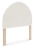 Ashley Furniture PCB1566-87 Arloster - Full Upholstered Panel Headboard - White / Tan