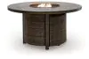 Ashley Furniture PCP760-776 Monterey Point - Round Fire Pit Table - Dark Brown