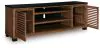 Ashley Furniture W737-78 Kallari - XL TV Stand With Fireplace Option - Warm Brown / Black