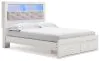 Ashley Furniture B2640B19 Altyra - Queen Panel Bookcase Bed With Footboard Storage - White