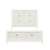 Samuel Lawrence Furniture S910-BR-K3 Melrose - King Panel Bed with LED Lights in a White Finish - White
