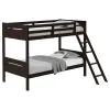 CoasterEveryday 405051BRN Littleton - Wood Twin Over Twin Bunk Bed - Espresso