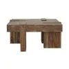 CoasterEssence 724138 Samira - Square Solid Wood Coffee Table - Natural Sheesham