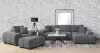 Coaster Fine Furniture 509968 Octavia - Upholstered Rectangular Ottoman - Charcoal Gray
