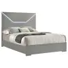 Coaster Fine Furniture 224971QB1 Ives - Queen Headboard & Footboard, Box 1 of 2 - Gray High Gloss