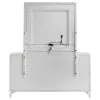 Coaster Fine Furniture 215793M Cassia - 6-Drawer Dresser Cabinet With Mirror - White High Gloss