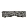 New Classic 20-2505G-3PMW New Classic 20-2505G-3PMW Morello - 3 Piece P1 Sofa/Loveseat/Wedge With Power Footrest - Gray