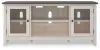 Ashley Furniture W287-68 Dorrinson - LG TV Stand w/Fireplace Option - White