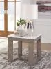 Ashley Furniture T789-2 Loyaska - Square End Table - Brown / Ivory