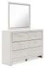 Ashley Furniture B2640/31/36/46/56S/58/95/B100-14/92(2) Ashley Furniture B2640/31/36/46/56S/58/95/B100-14/92(2) Altyra - King Upholstered Storage Bed - 9 Pc. - Dresser, Mirror, Chest, King Bed, 2 Nightstands - White