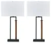Ashley Furniture L204554 Voslen - Metal Table Lamp (Set of 2) - Black / Brown