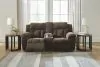 Ashley Furniture 3740794 Frohn - Dbl Reclining Loveseat With Console - Chocolate