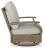 Ashley Furniture P701-821 Rainier Ranch - Swivel Glider Chair With Cushion - Brown / Beige
