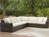 Ashley Furniture P711P2 Kimora - 4-Piece Outdoor Sectional - Beige / Dark Brown