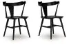 Ashley Furniture D501/25/02(3) Ashley Furniture D501/25/02(3) Gretlynn - 7 Pc. - Dining Room Table, 6 Side Chairs - Black / Natural