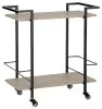 Ashley Furniture A4000389 Waylowe - Bar Cart - Brown / Black