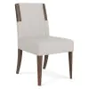 Riverside Furniture 43458 Delia - Upholstered Side Chair (Set of 2) - Nouveau Walnut / Beige