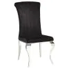 CoasterEssence 105072 Betty - Velvet Upholstered Dining Side Chair (Set of 4) - Black And Chrome