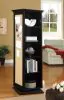 CoasterEssence 910083 Robinsons - Swivel Accent Cabinet With Cork Board - Black